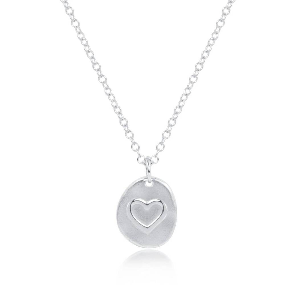 NEW ENEWTON women's inspire love small sterling charm necklace in silver